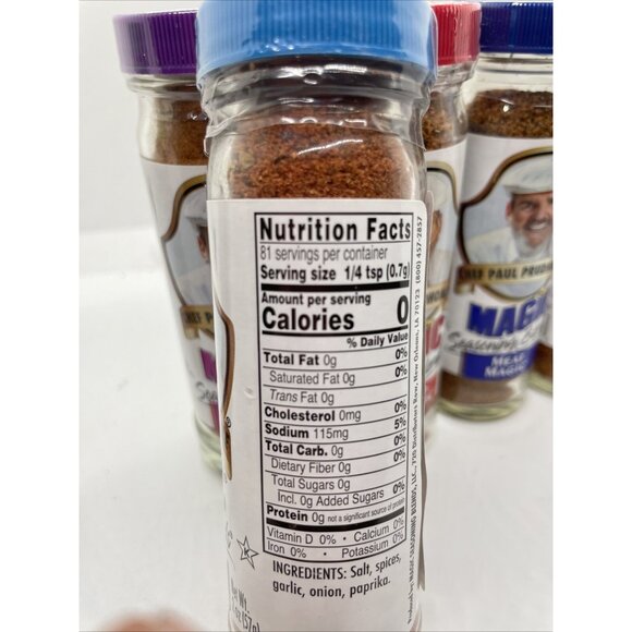 FRESH Magic Chef Paul Prudhomme's Magic Seasoning 6 Jar Set Variety Pack Lot - Picture 9 of 15